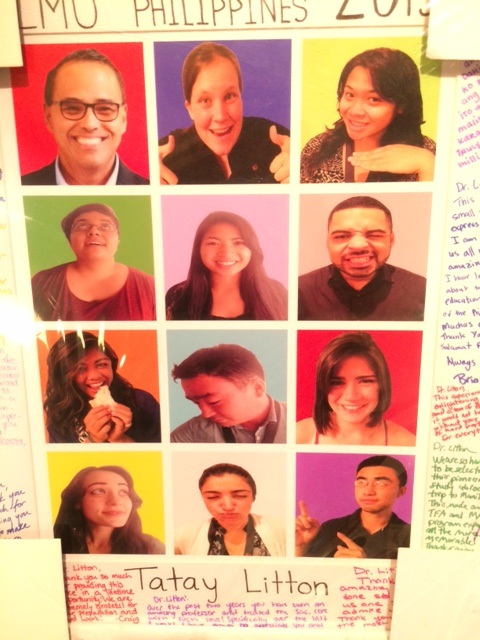 Edmundo Edward Litton, Ph.D. (upper left), the photo collage is a gift from his students in the Philippines (Photo courtesy of Edmundo Edwards Litton, Ph.D.)