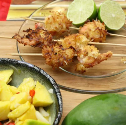 The Happy Home Cook: Coconut Shrimps with Mango Salsa