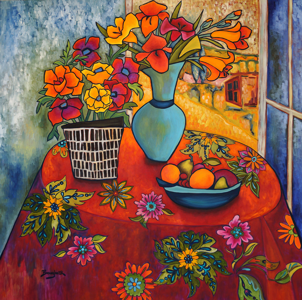 “Knowledge Within” 2011, Elisa Racelis Boughner, oil on board 48”x 48”. This painting was the centerpiece of my first one woman show in a museum. Ormond Art Museum, Florida 2015 (Photo by: Martin R. Boughner)