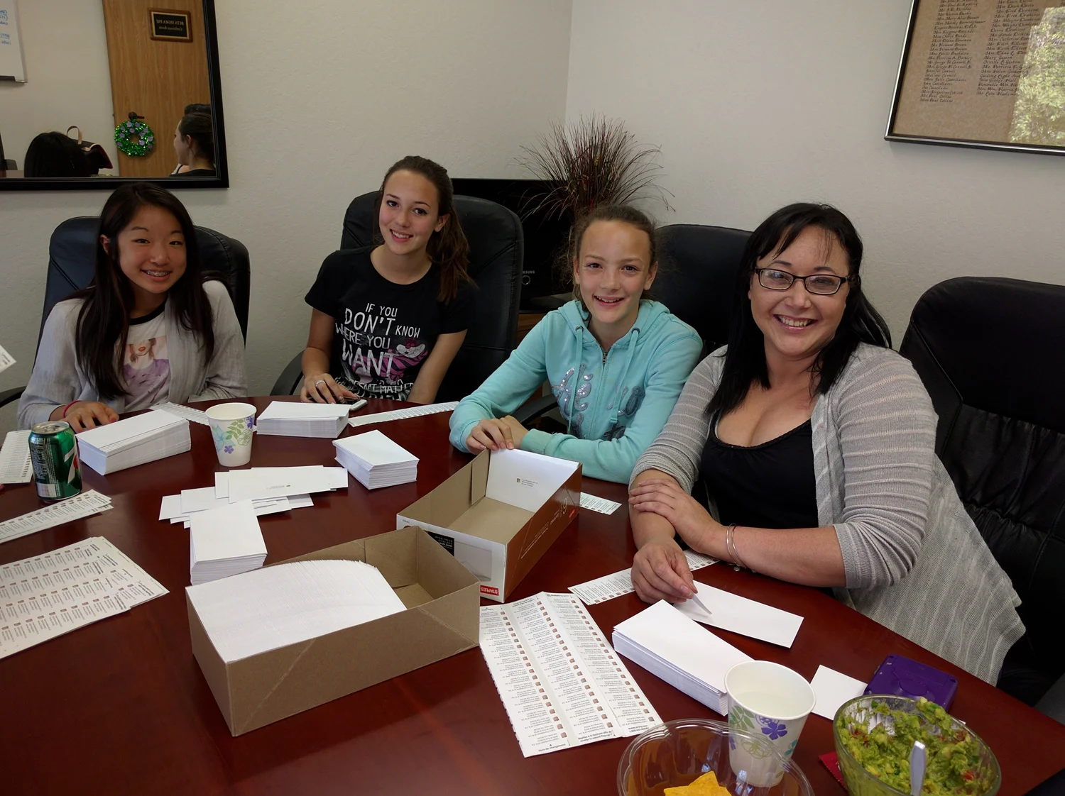 Christine with volunteers (Photo courtesy of the Lupus Fo undation of Northern California)
