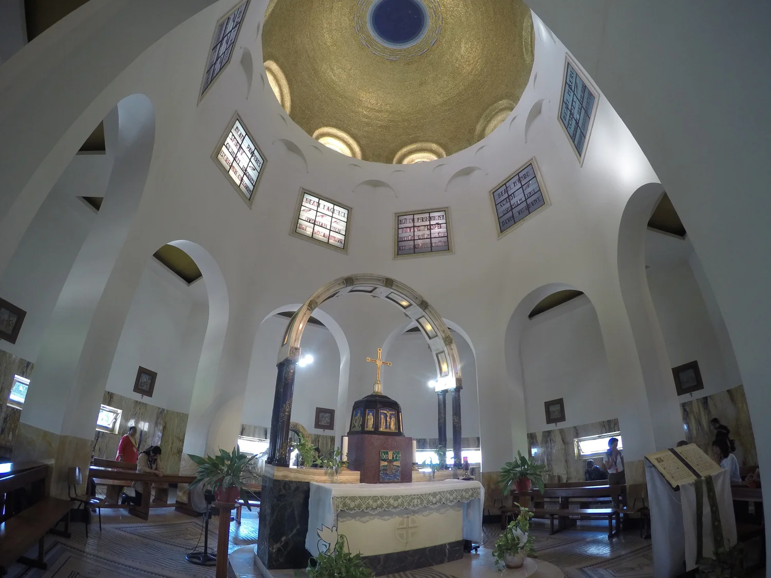 The altar at the Church of the Beatitudes 