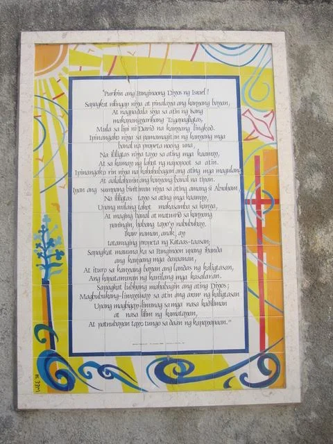 Another prayer in Tagalog (Photo by Mona Lisa Yuchengco )