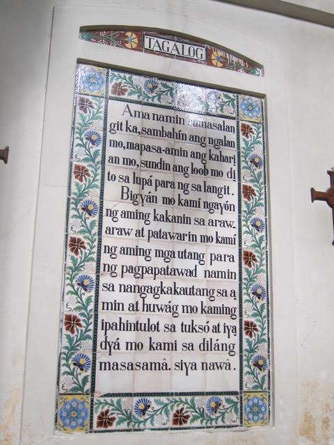The Lord's Prayer in Tagalog (Photo by Mona Lisa Yuchengco )