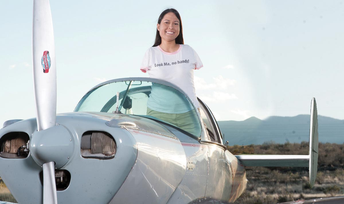 The documentary "Rightfooted," features armless pilot and disability advocate Jessica Cox. Last August, the film was presented in a special San Francisco screening, which benefitted the programs of Philippine International Aid. (Photo by Amy Haskell for Nick Spark Productions LLC)