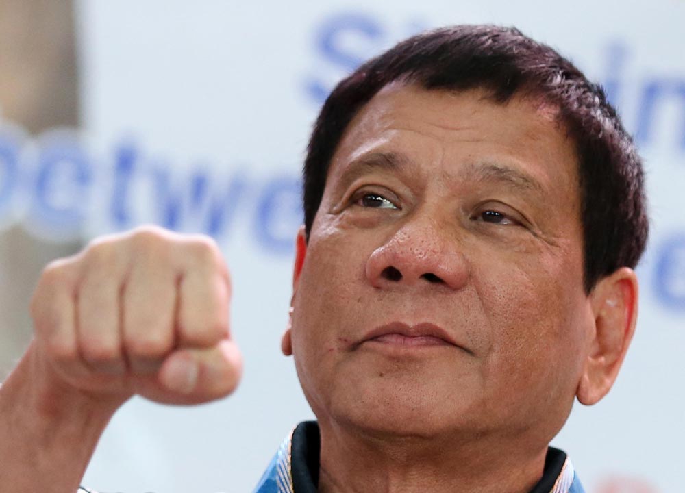 New Philippine President Rodrigo Duterte (Photo by Lyn Rillon/Inquirer.net)