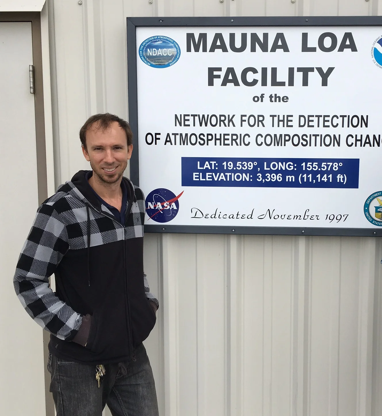 Aidan Colton is an atmospheric scientist at the NOAA/Mauna Loa Observatory in Hawaii. He and his team monitor atmospheric readings at the lab and make the data available to the public through the National Oceanic and Atmospheric Administration (NOAA) website. (Photo courtesy of Aidan Colton)