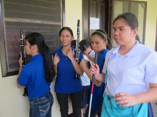 The flute section of the orchestra
