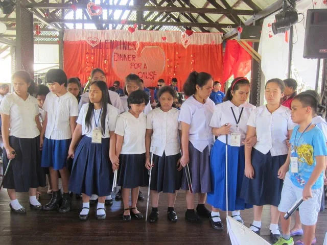 The children sing a Thank You song at the end of the program.