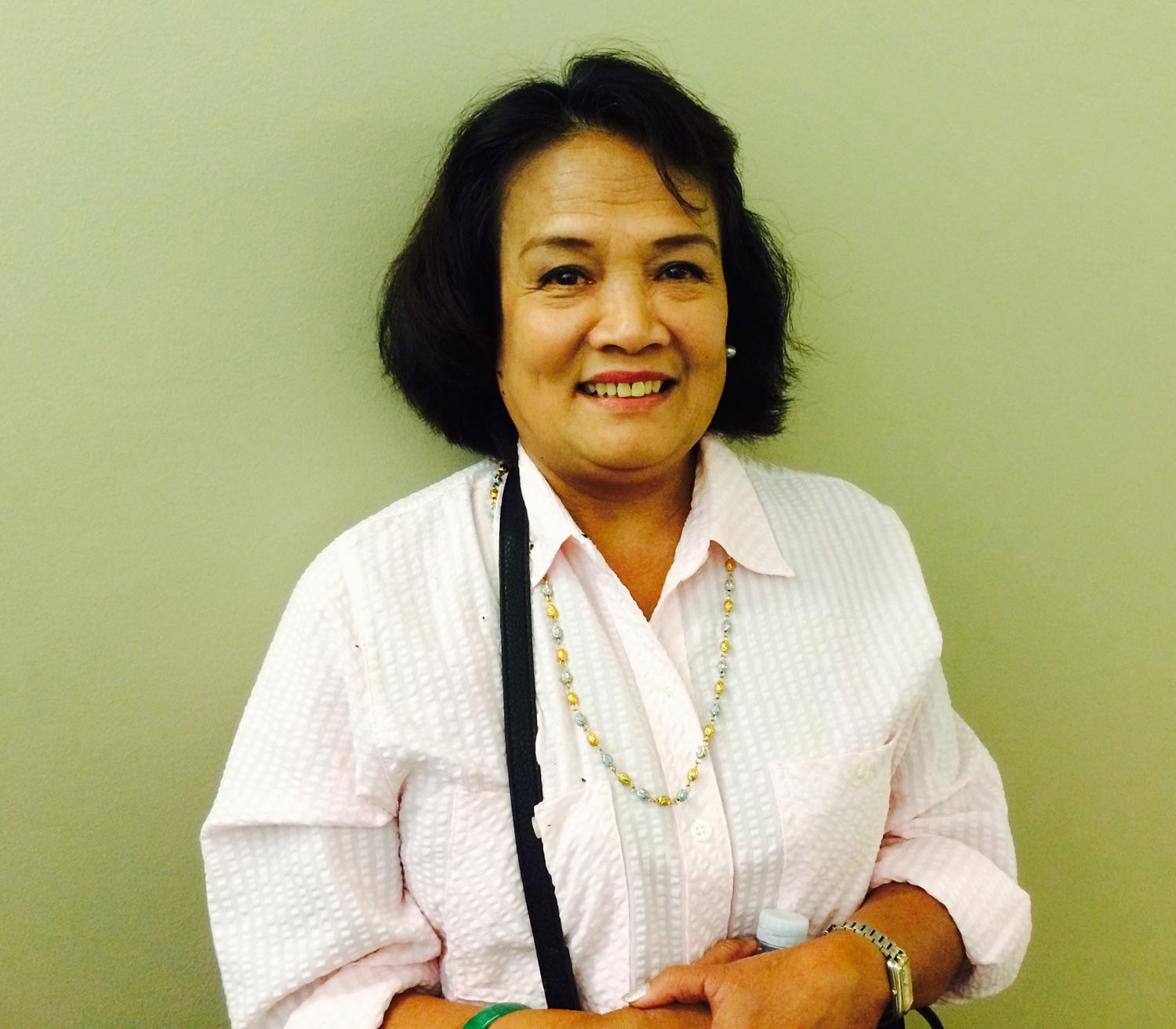 Leah Tejada, 63, is a caregiver based in Los Angeles. Her family's home has been destroyed multiple times on the north coast of Leyte from typhoons, but she still plans to return after retirement and help her family withstand climate change's affects in the coming years.