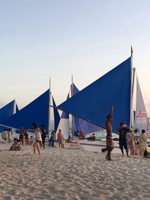 Sailboats for hire in Station 3 (Photo by Gemma Nemenzo)