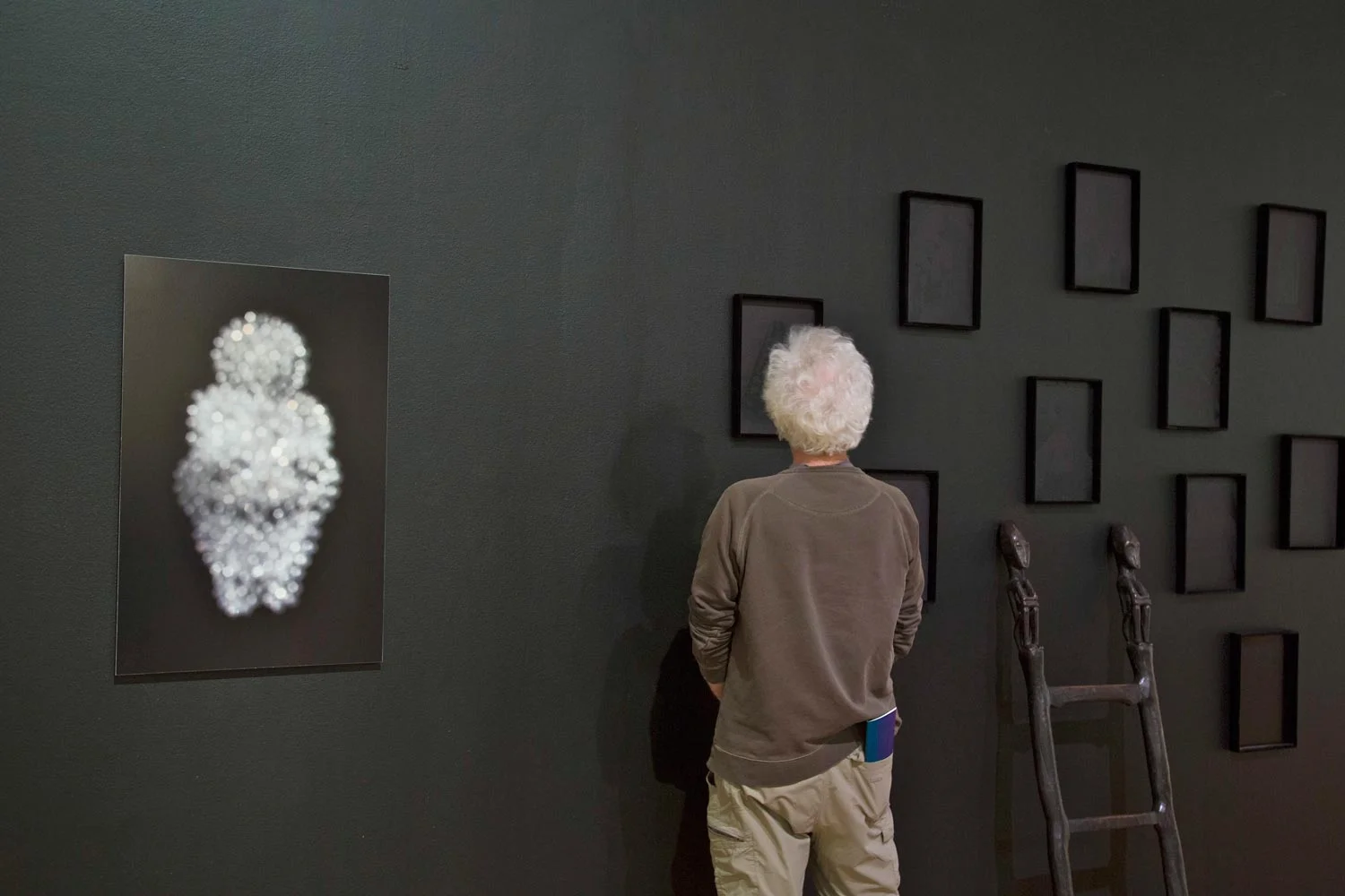 Installation view of the exhibit with the Venus of Willendorf. (Photo by © Mills Art Museum)