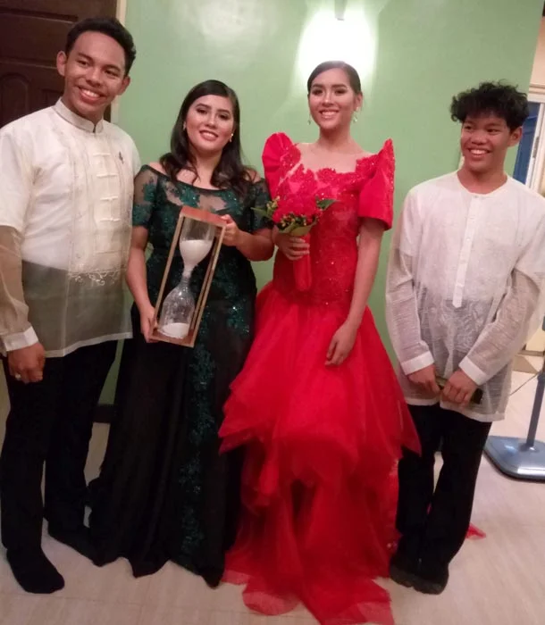 In the evening's Santacruzan&nbsp;or procession of the Holy Cross, sisters Patricia and Sofia San Diego (2nd and 3rd from left)&nbsp;reigned as Reyna ng mga Propetas&nbsp;and Diwata ng Kagandahan&nbsp;respectively, with their cousins Pedro Fernando …