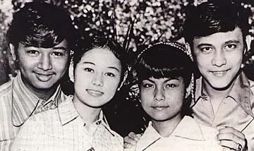Stars of "Young Love" Edgar Mortiz, Vilma Santos, Nora Aunor, and Tirso Cruz III (Source: Video48.blogspot.com)