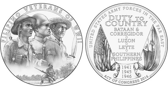 From L-R, the preferred designs of the obverse (front) and reverse (back) as approved by the Citizens Coinage Advisory Commission and the Commission of Fine Arts. The Department of the Treasury makes the final approval.