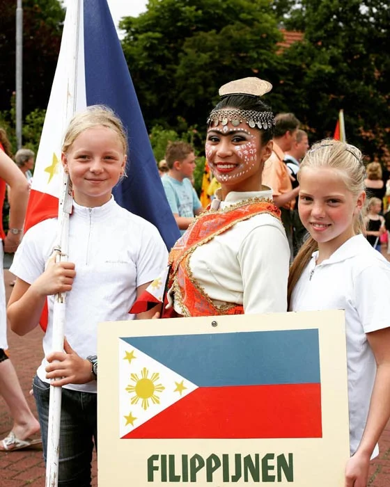 LIKHA dancer poses for a photo with Dutch teens during their tour in Netherlands. (Photo by pc@maedayimages)