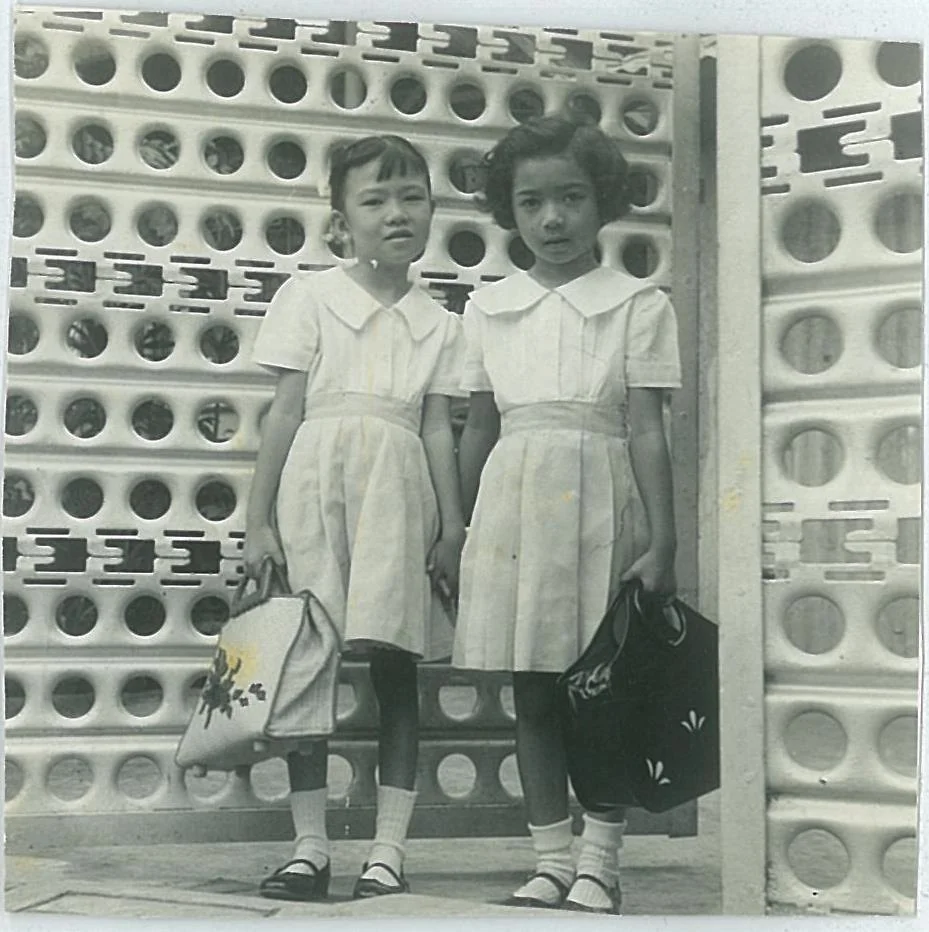 My BFF Angelica Cuaderno-Vitug outside of their gate. Angelica was the granddaughter of the Central Bank Governor and, not familiar with the printing process yet, we wondered how his grandfather could sign each peso bill. (Photo courtesy of Maripi Leynes)