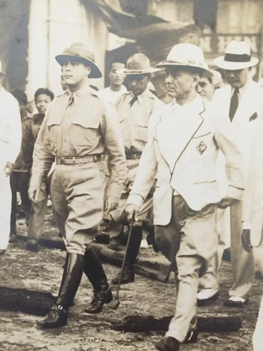 Major General Basilio Valdes and President Manuel L. Quezon