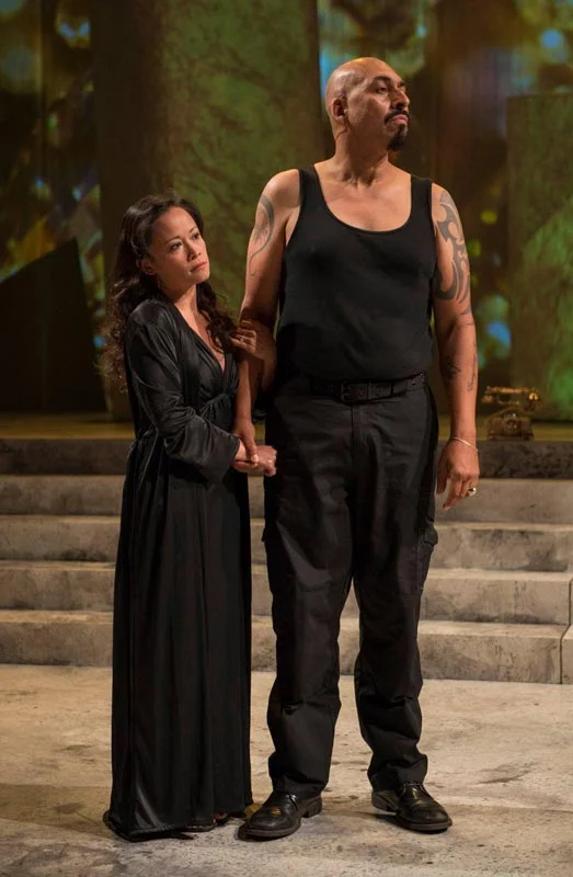 Bunuan as Calphurina in "Julius Caesar" (Photo by Michael Brosilow - Writers Theatre)