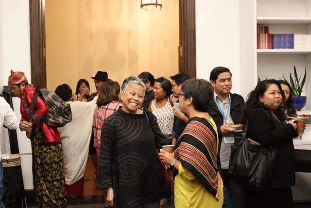 Alleluia with the author during the reception (Photo by Gene Alejo)