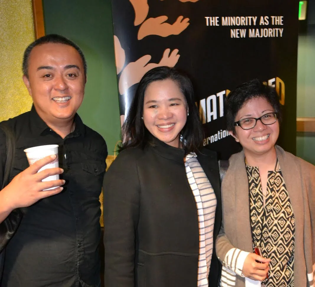 (L-R) Festival Program Manager Eric Pugeda; ABS-CBN International Managing Director for North America Olivia De Jesus; ABS-CBN International Global Head of Corporate Affairs & PR Nerissa Fernandez at the Cinamatografo International Film Festival launch and press conference at the AMC Dine-In Kabuki 8 Theaters in Japantown. (Photo courtesy of Richard Lao)
