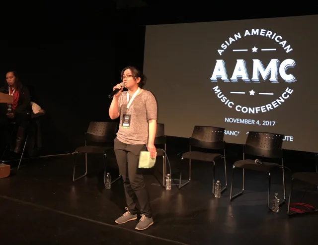 Christina Luna, one of the organizers of the Asian American Music Conference (Photo by Ferlie Andong)