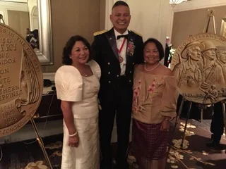 FilVetREP Regional Directors Thelma Sevilla, Brig General (retired) Oscar Bautista Hilman & Zenaida Crisostomo Slemp at the CGM Gala at the Ritz Carlton in Washington DC (Photo courtesy of Zenaida C. Slemp)