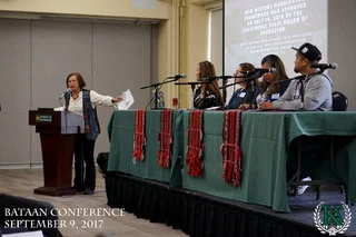 Cecilia Gaerlan, Bataan Legacy Historical Society Executive Director at the Bataan Conference in San Francisco (Photo courtesy of Cecilia Gaerlan)