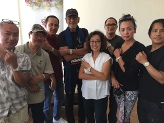 ‘Ode to the Flag’ Swatch watch design by BenCab with the Canadian Dimasalang (Photo courtesy of Annie Sarthou)