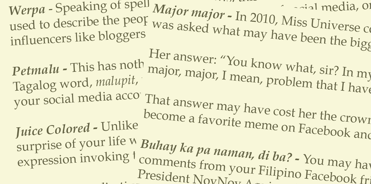 Your Unofficial Guide To The Etymology Of Filipino Slang And Memes Positively Filipino Online Magazine For Filipinos In The Diaspora