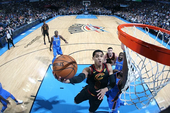 Clarkson drives against the Thunder (Photo courtesy of the Cleveland Cavaliers)