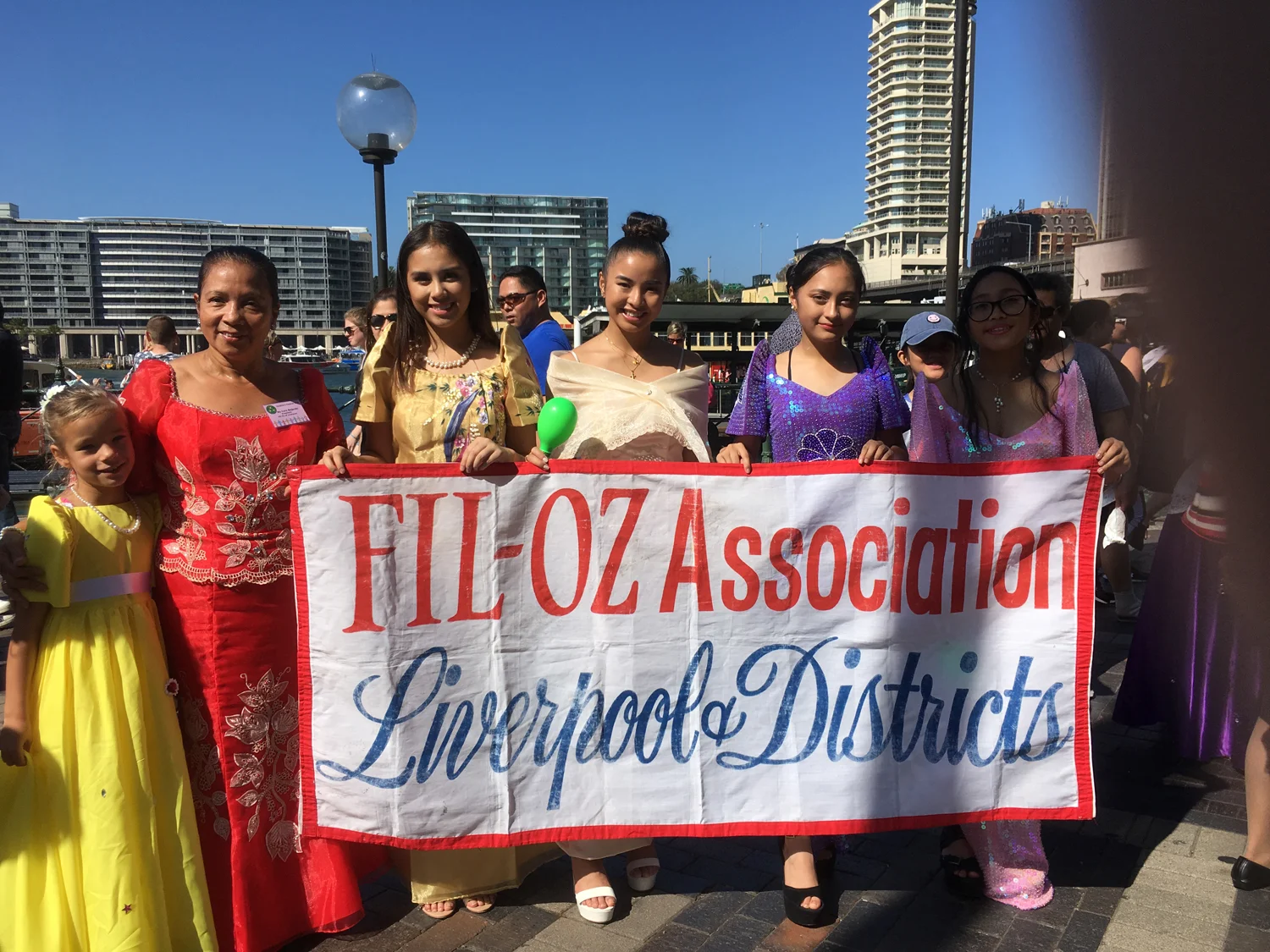 Ellie Bojarski, Cora Bojarski President Fil-Oz Liverpool, Sharlene Gamo, Cheska Gonzales, Catherine Tiatco and Stacey Bustamante