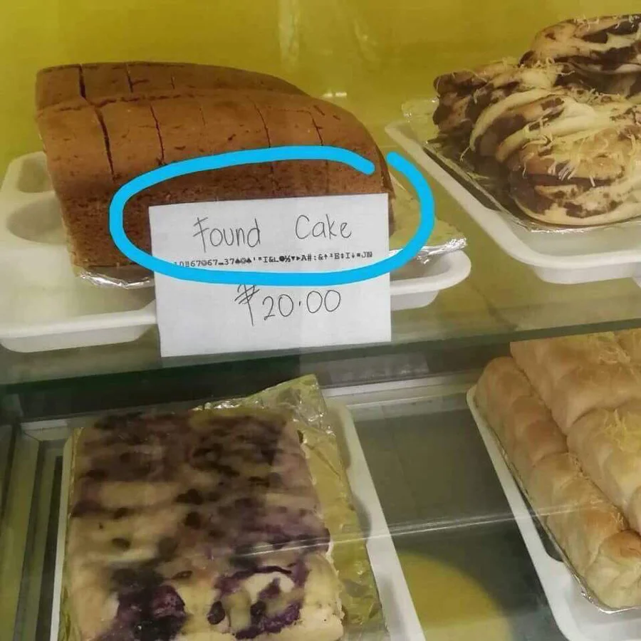 Found Cake (Source: facebook.com/Augie Rivera)