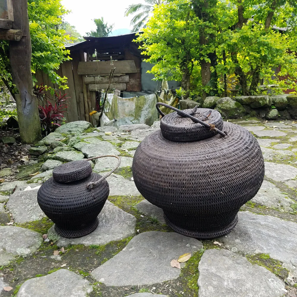 Still used rattan storage baskets in Ifugao village. (Photo by Jill Stanton)