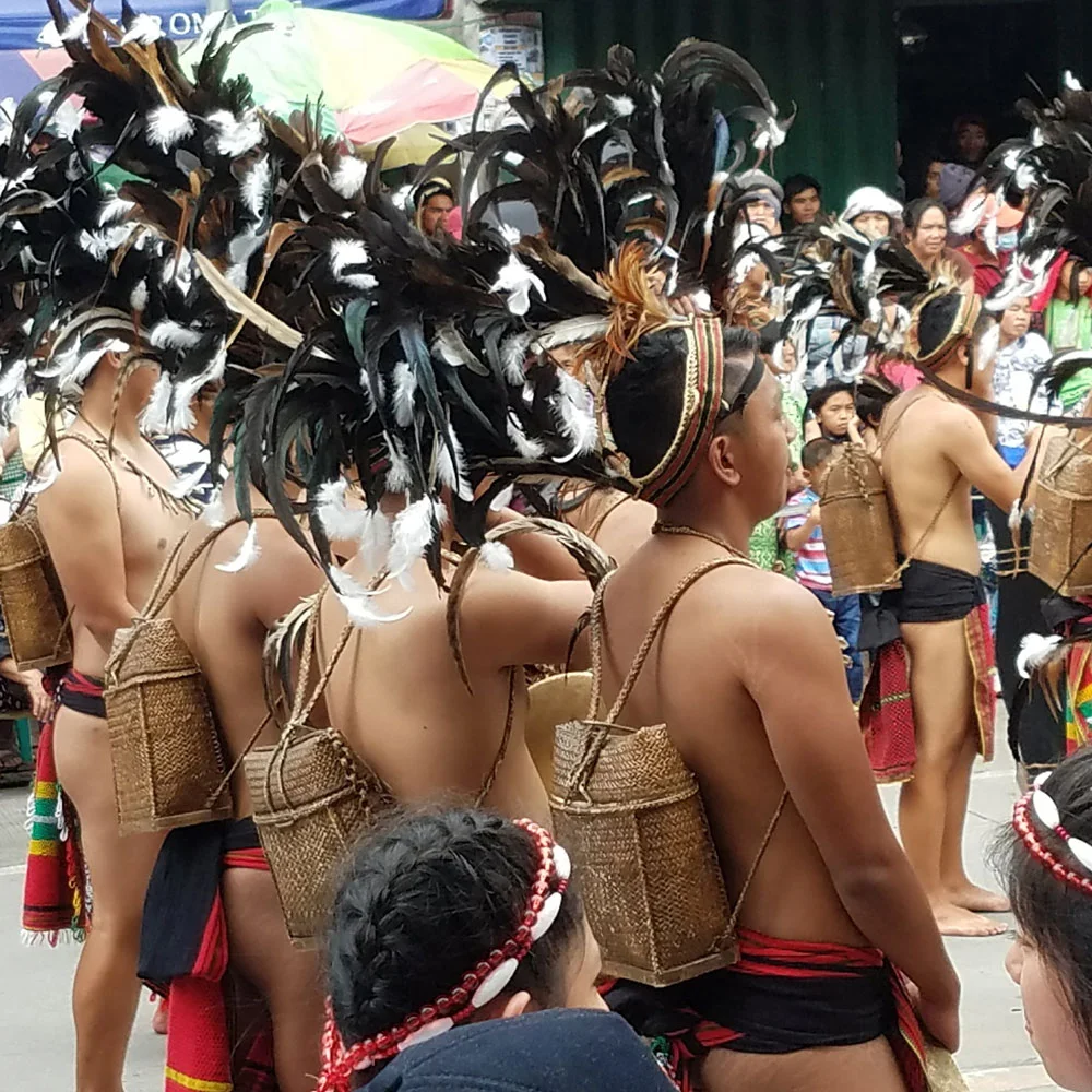 Bontoc backpacks on dancers in Mountain Province Lang-Ay festival. (Photo by Jill Stanton)