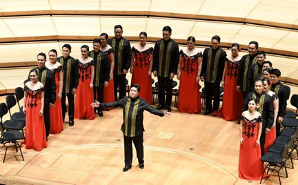 The Philippine Madrigal Singers, one of many choirs around the world that have added Rosas Pandan to their repertory.
