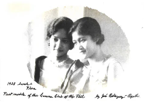Sarah Tempongko (later de la Paz) and her cousin Flora Tempongko Ongpin (later Heras) were the first models of the venerable Camera Club of the Philippines.