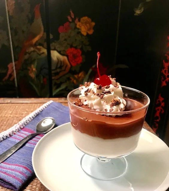 Double Decker Chocolate and Coconut Pudding (Photo by Voltaire Gungab)