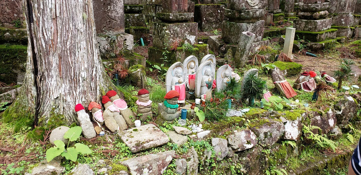 Stone figures representing dead babies, Koyasan (Photo courtesy of Cecilia Manguerra Brainard)