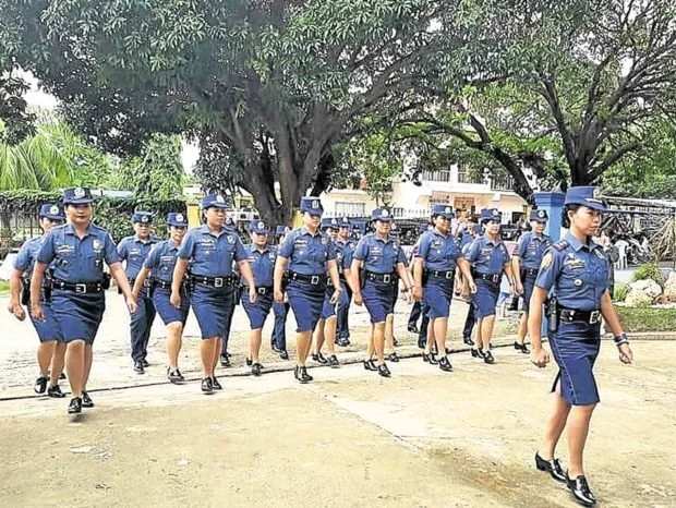 Women police officers in the municipality of Maria in Siquijor (Photo from Pro7PNP/facebook)