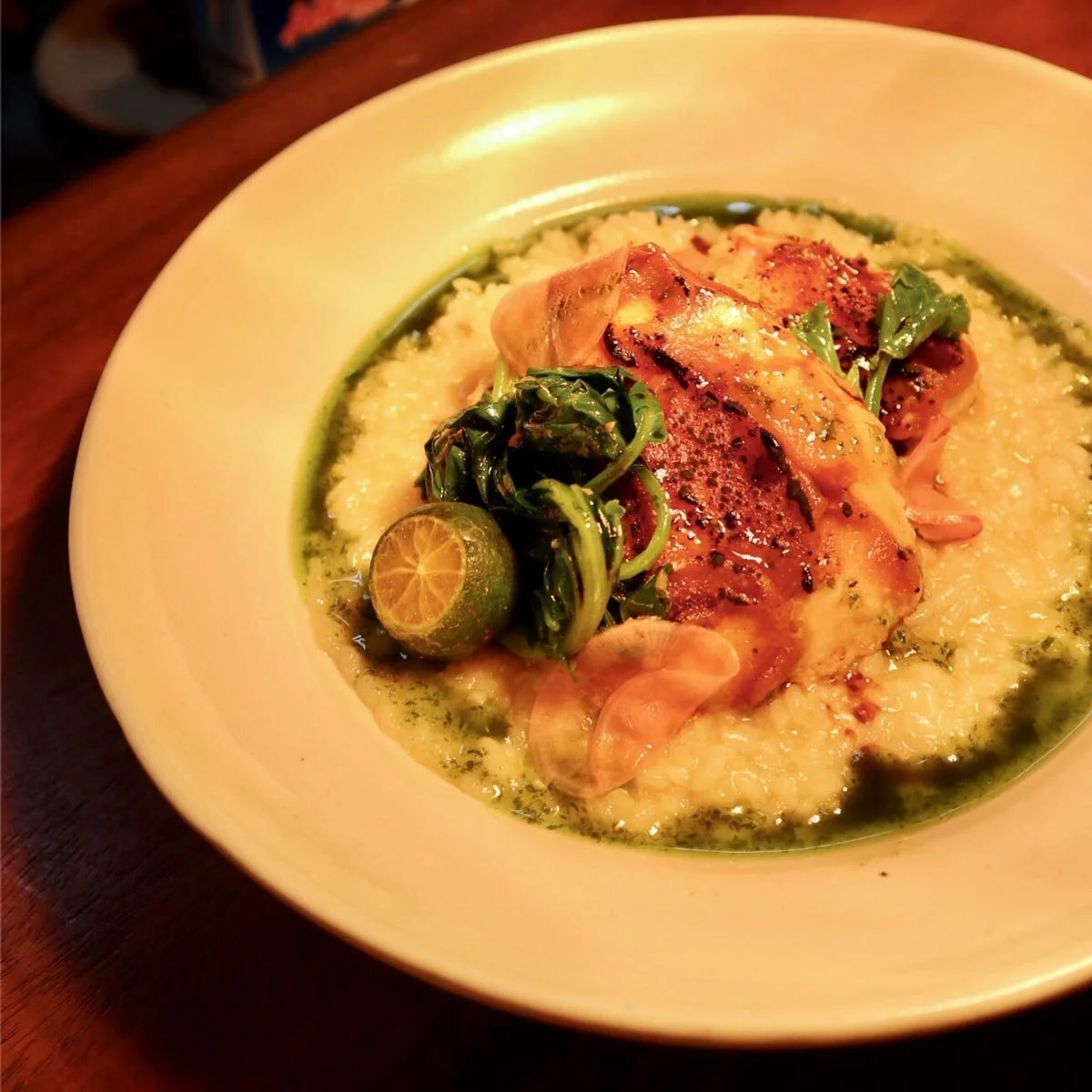 Mijo’s Gindara (black cod, miso glaze, lemon risotto, Chinese broccoli)