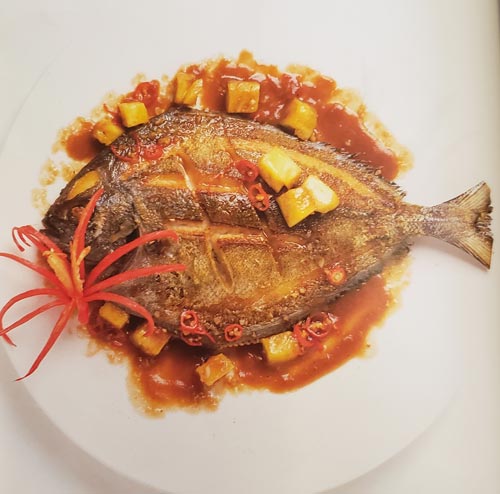 The Happy Home Cook: Pompano with Chili and Pineapple