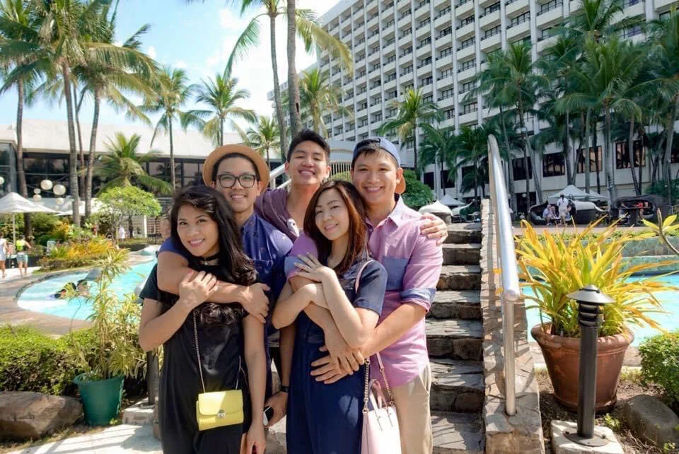 JR (top) being a fifth wheel with his brothers