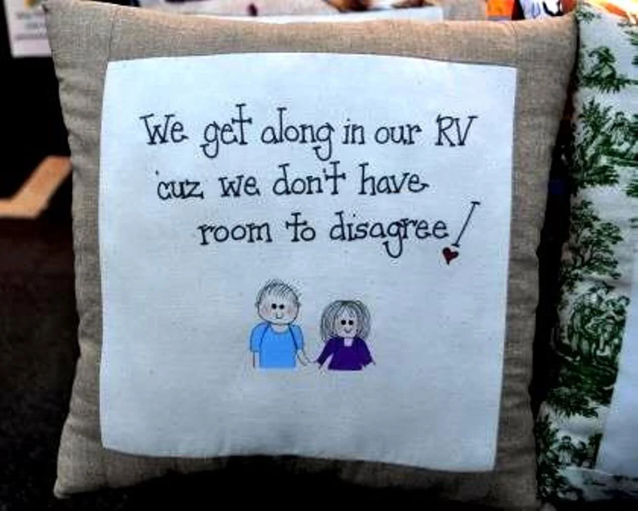 The pillow in the RV (Photo courtesy of Carolina Esguerra-Colborn)