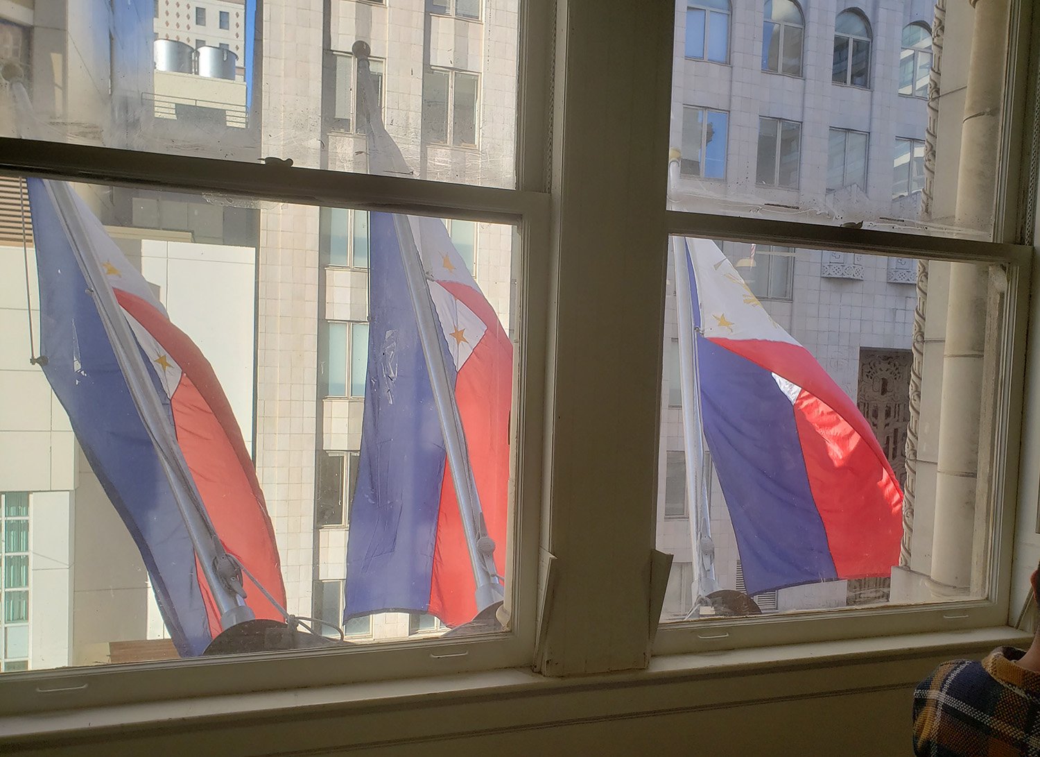 Flags at the Philippine Consulate
