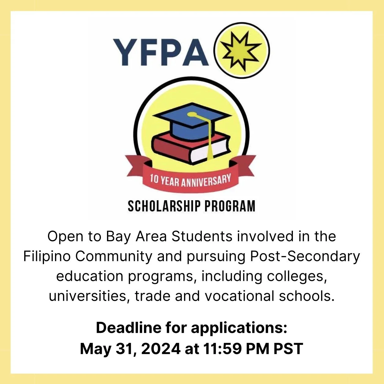 YFPA Celebrates 10 Years of our Scholarship Programs!