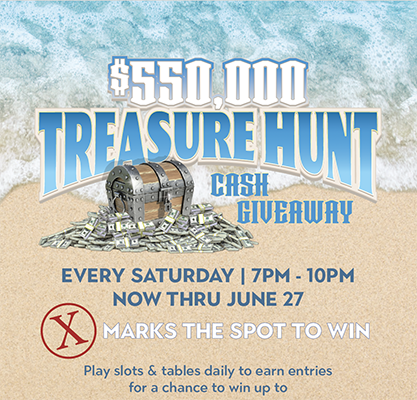 Sky River Casino Kicks Off Summer Promotions, Continues $550,000 Treasure Hunt Cash Giveaway