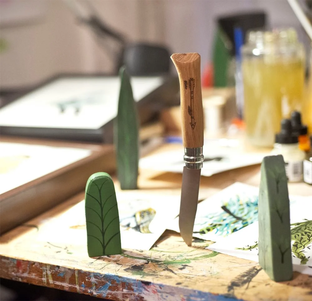 Maru x Drew Mosley x Opinel no. 8 knife