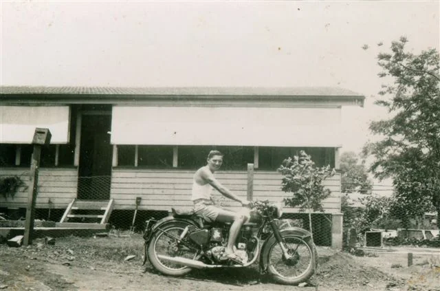 Herman Whitehead - A late 50's 350 Royal Enfield. Taken in Mount Isa