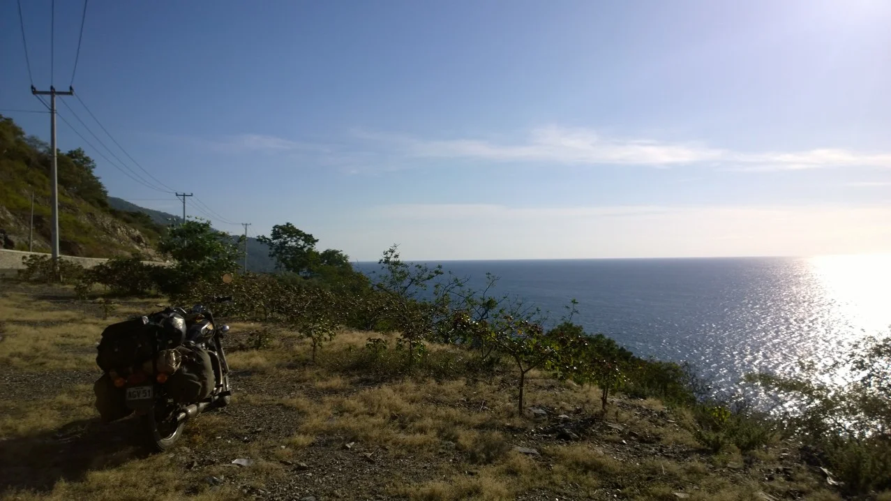 Watch for potholes and ocean views. 
