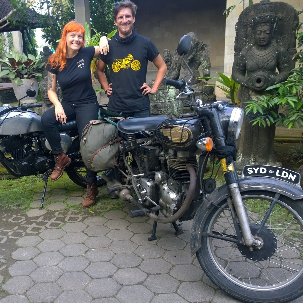Aileen and I at the Moonstone garage 